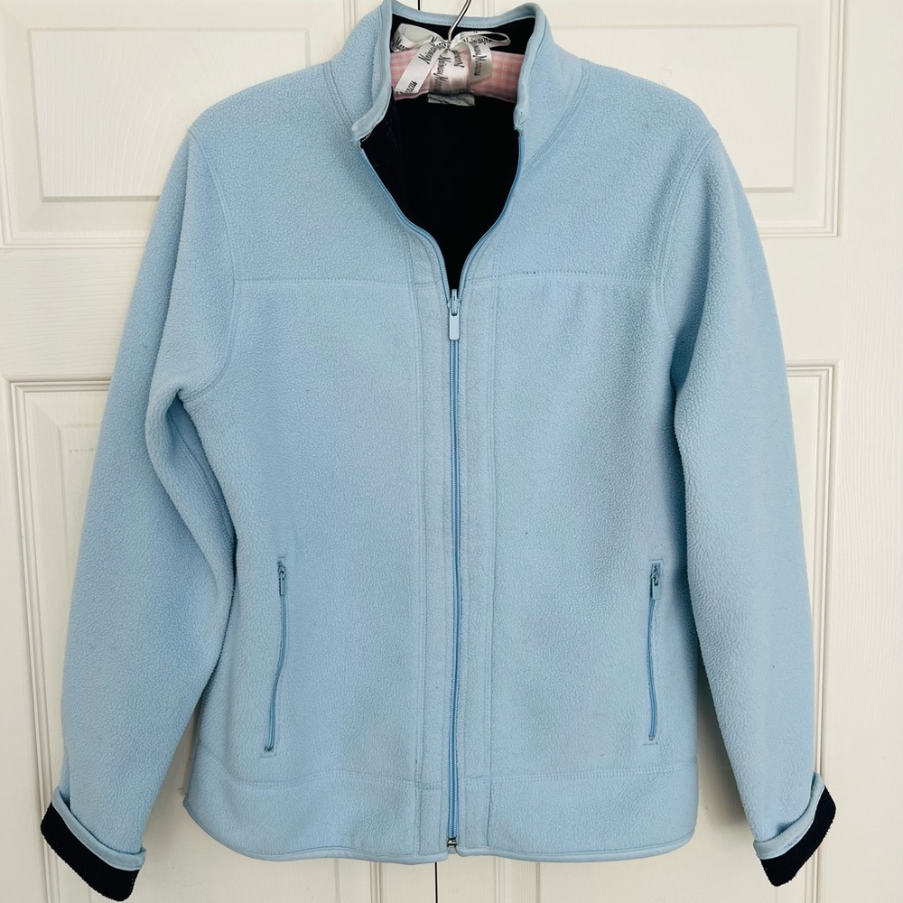 Blue/Navy Reversible Fleece Jacket by Pro Spirit Athletic Gear-Size L